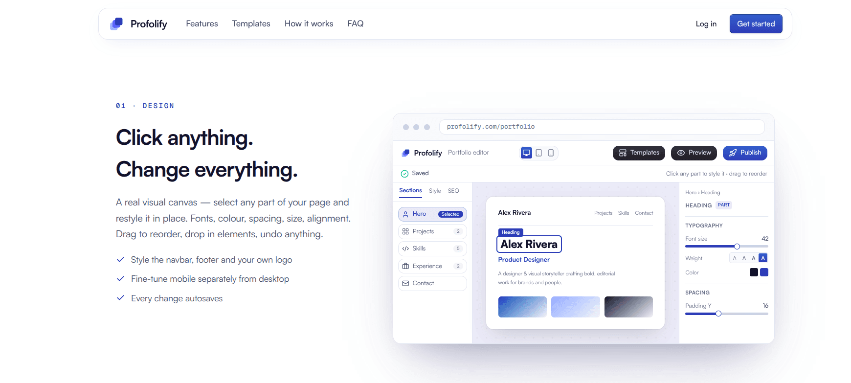 Profolify – Portfolio Builder Web App screenshot